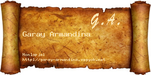 Garay Armandina névjegykártya